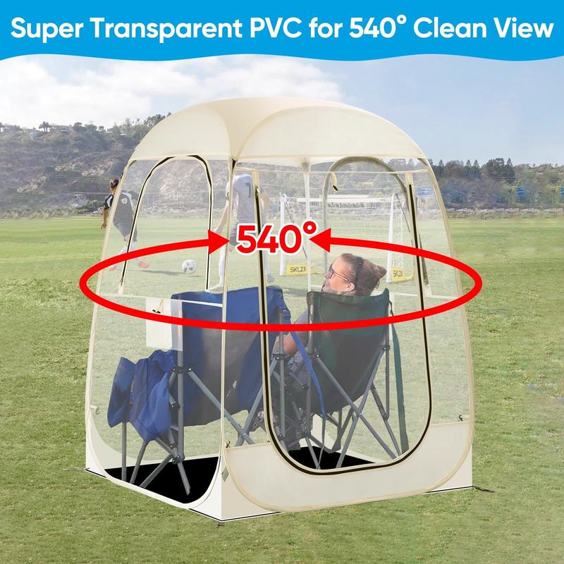 Sports Tent Instant Pop Up Tent Shelter with Sealed Floor Sun Shelter Clear Bubble Tent Sports Weatherproof Tent for Outdoor Watching Sport Events,Camping,Fishing (1~2 Person)