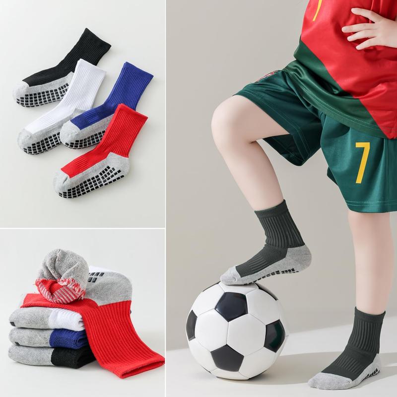 Grip Soccer Socks  Boys Non Slip Socks Cushioned Athletic Socks For Girls Youth Football 4T-14