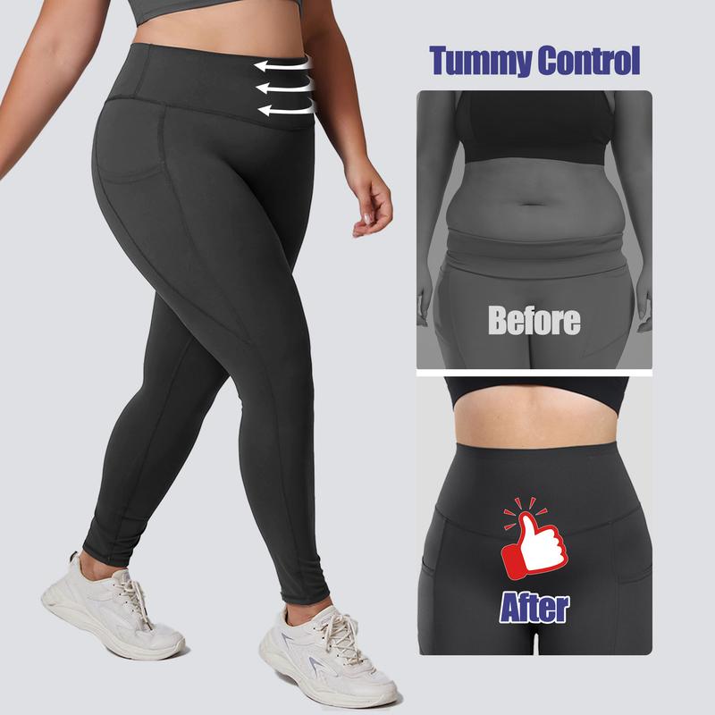 Viconow Tummy Control Leggings for Women - High Waist with Pockets Pants Workout Athletic Running Yoga Bike Pants for Gym