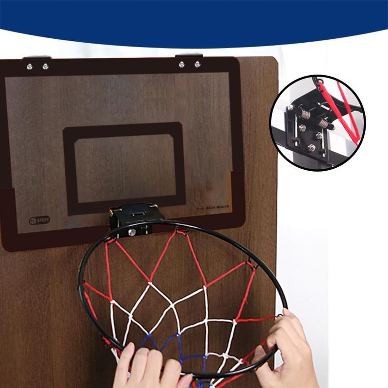 Basketball Hoop with 2 Counts Basketball, Wall Mounted Basketball Training Equipment, Indoor & Outdoor Basketball Equipment for Home Training