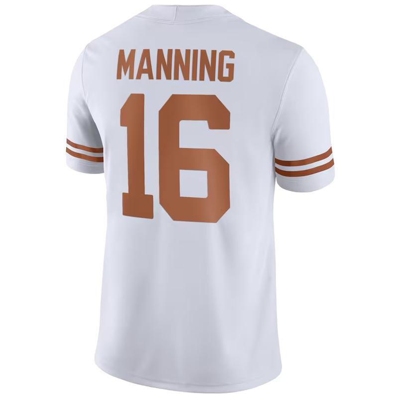 Arch Manning Texas Longhorns Replica Football Jersey - White, Sport Jersey Shirt, Trendy Men Sport Jersey, Classic Men Jersey, Gift For Fan Sport