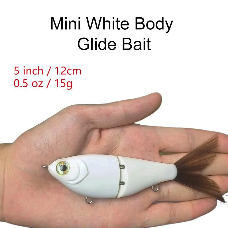 Mini Glide Bait, 1 Count 2-section Artificial Fishing Lure with Hook Connection, Fake Fishing Bait, Outdoor Fishing Accessories, Christmas Gift