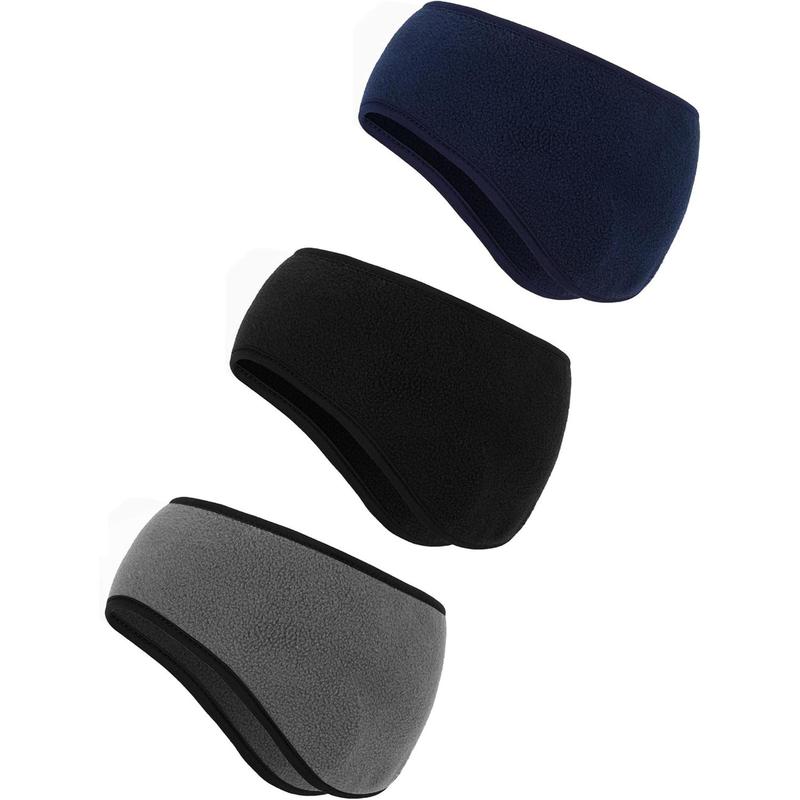 3 Pcs Ear Warmer Fleece Headbands Ear Muffs Winter Running Gear for Women Men Adult