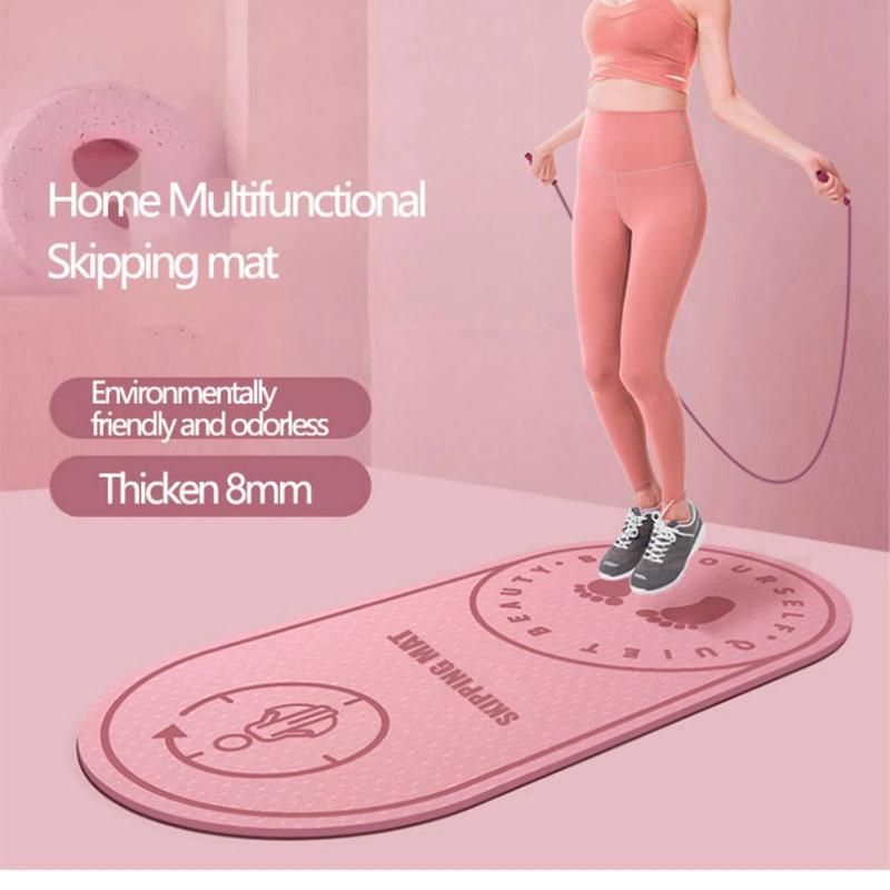 Anti-Noise Jump Rope Mat Tpe Non-Slip Exercise Yoga Mat Home Gym Shock Absorption Pad Portable Outdoor Fitness Accessories Does not apply