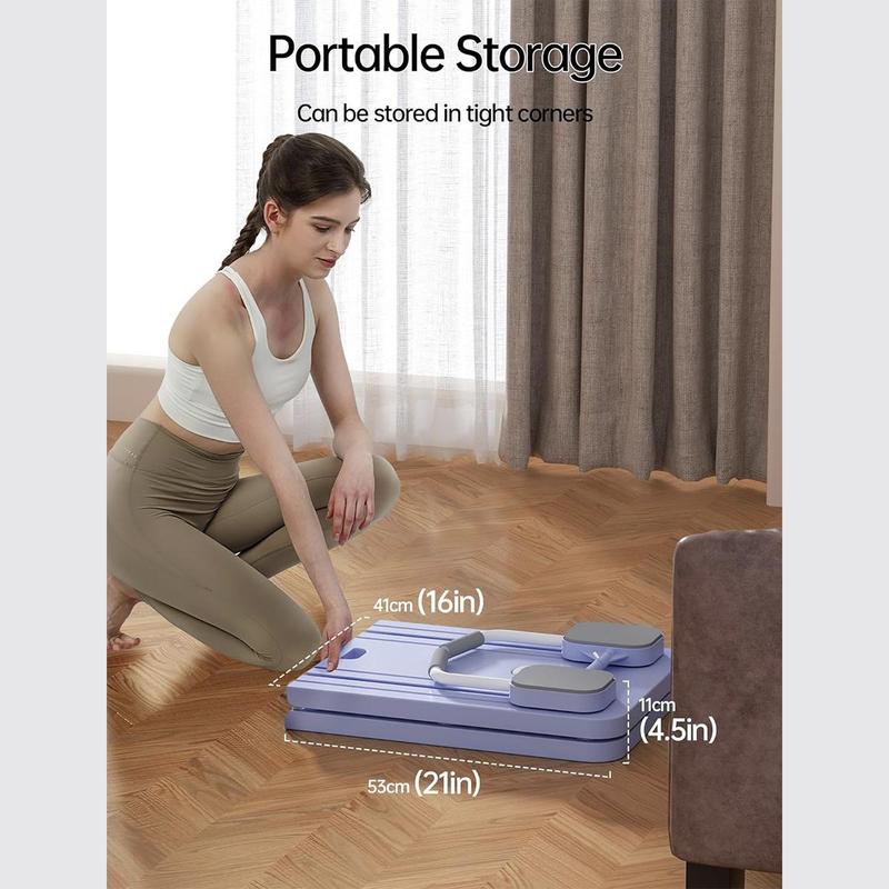 Elbow Support Automatic Rebound Abdominal Board with Knee Mat &Timer，Ab Exercise Machine for Home，Multiple Exercise Modes ,Home Pilates.