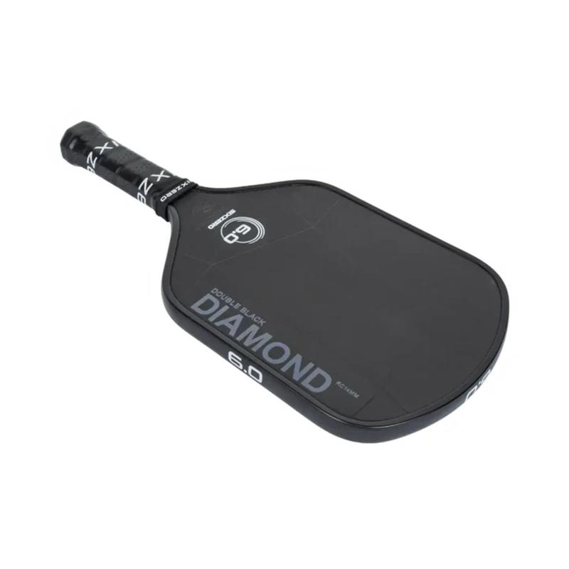 Six Zero Pickleball – Double Black Diamond Control – Black with White 6.0 logo Pickleball Paddles