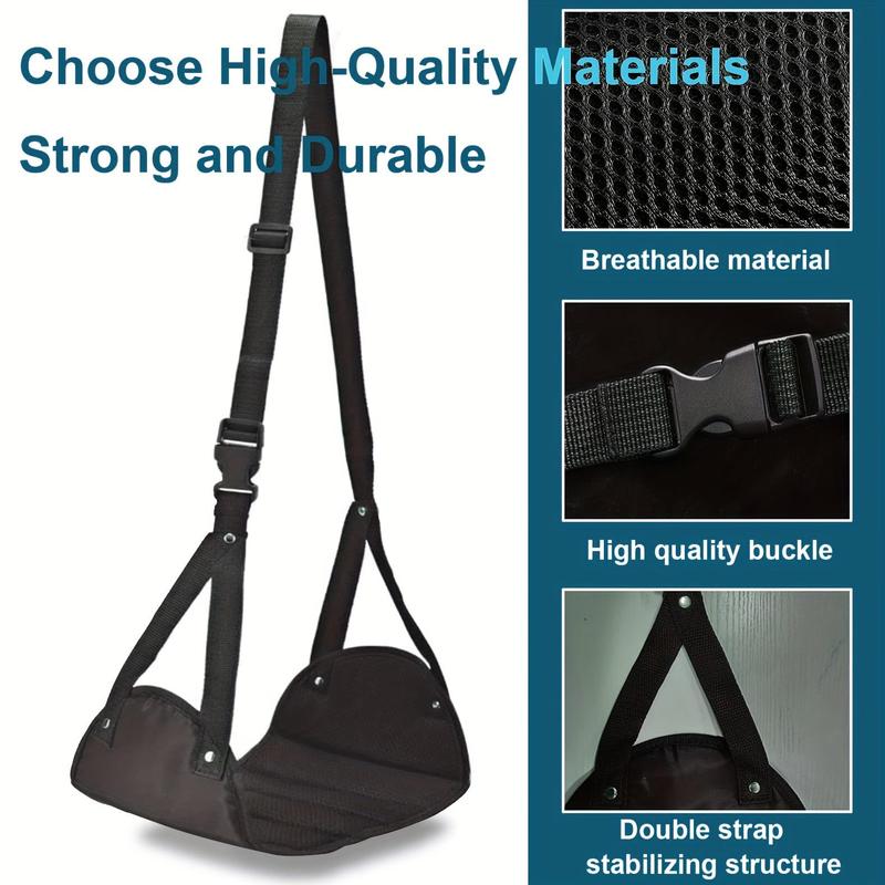 Foot Rest Hammock, Car Seat Foot Rest Hammock, Adjustable Strap Foot Rest Foot Rest Hammock, Office Strap Portable Foot Rest for Car Office Travel Airplane Flights