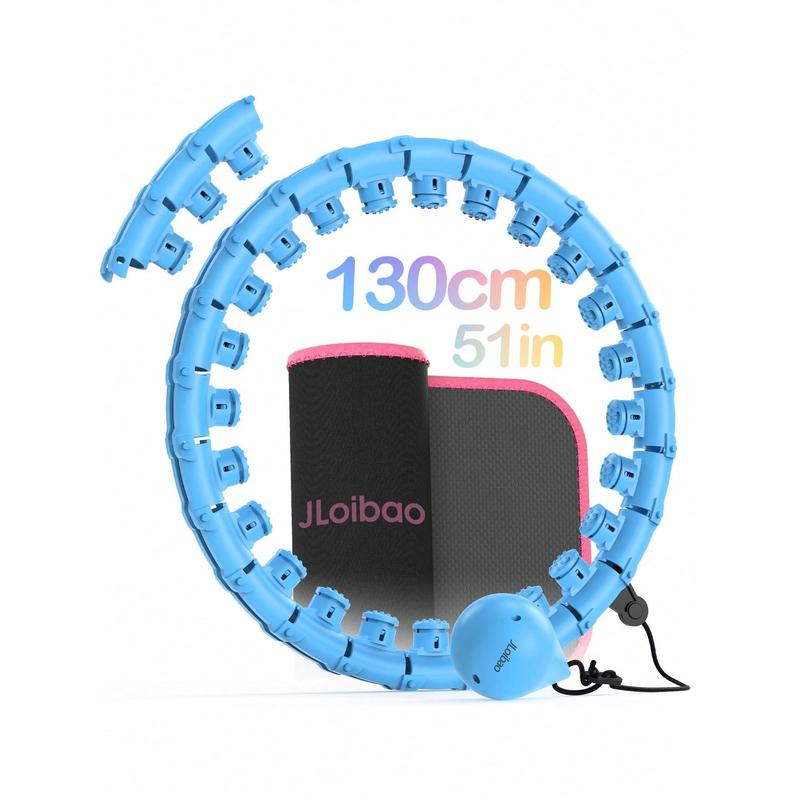 JLoibao JLoibao Weighted Hula Circle For Adults Weight Loss, Infinity Fitness Hoop Plus Size 51 Inch, Include 27 Detachable Links And Waist Trainer For Women