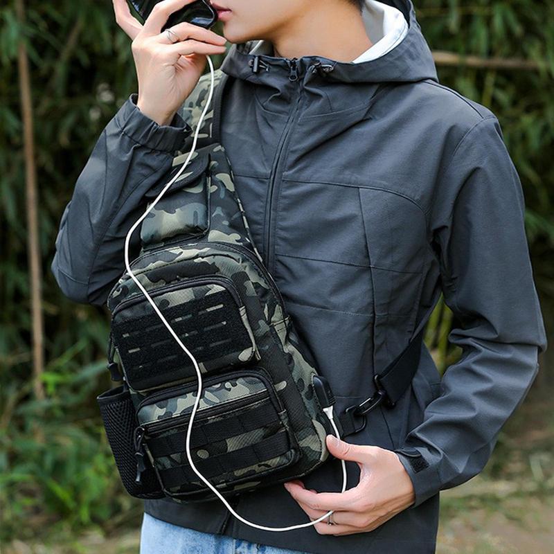 Outdoor Sports Bag, Multi-functional Zipper Chest Bag, Tactical Chest Bag, Casual Bag for Outdoor Sports