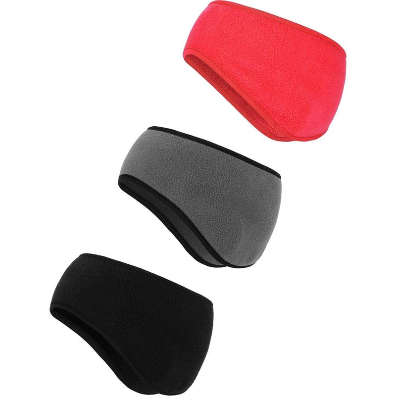 3 Pcs Ear Warmer Fleece Headbands Ear Muffs Winter Running Gear for Women Men Adult