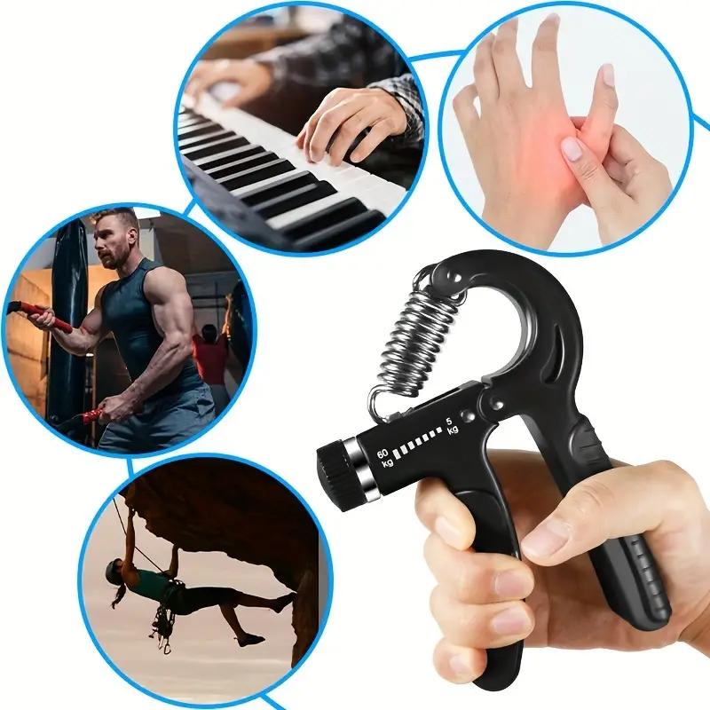 1-Piece Counting Adjustable Grip Strength Machine for Men and Women Hand Strength Wrist Strength Finger Strength Machine Fitness Equipment