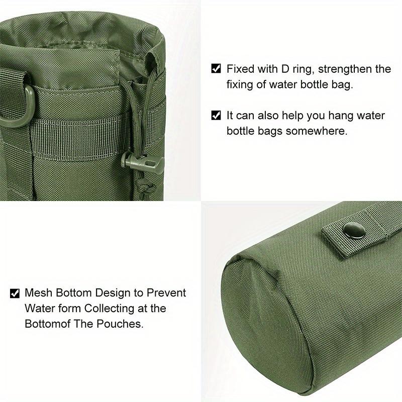 3-Pack Molle Pouch Combo, Water Bottle Pouch Holder Molle Pouches, Compact Utility EDC Waist Bag Pack Get 5 D Buckles And 1 American Flag Badge