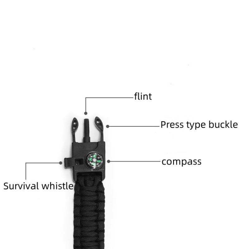 Outdoor Life-saving Wristband, 2 Counts Adjustable Size Whistle Wristband, Suitable for Outdoor Enthusiasts' Exploration Needs, Hiking, Camping, Fishing, and Hunting