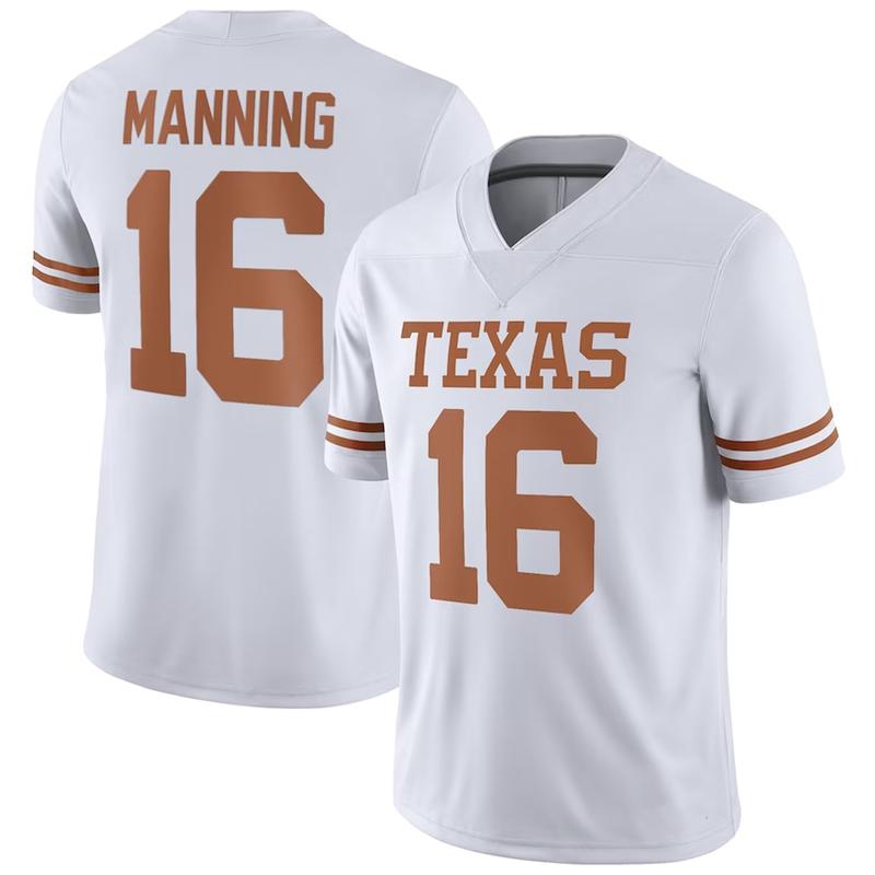 Arch Manning Texas Longhorns Replica Football Jersey - White, Sport Jersey Shirt, Trendy Men Sport Jersey, Classic Men Jersey, Gift For Fan Sport