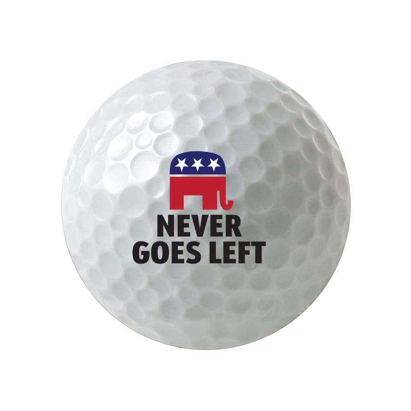 Republican Never Goes Left Golf Balls, 3-Pack Printed Golf Balls