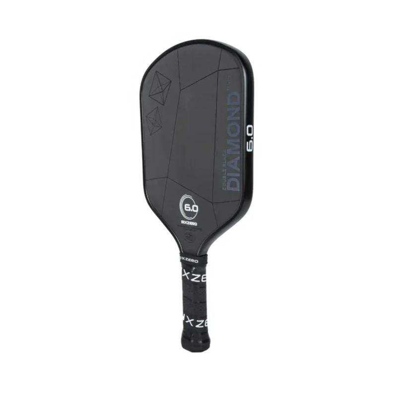 Six Zero Pickleball – Double Black Diamond Control – Black with White 6.0 logo Pickleball Paddles