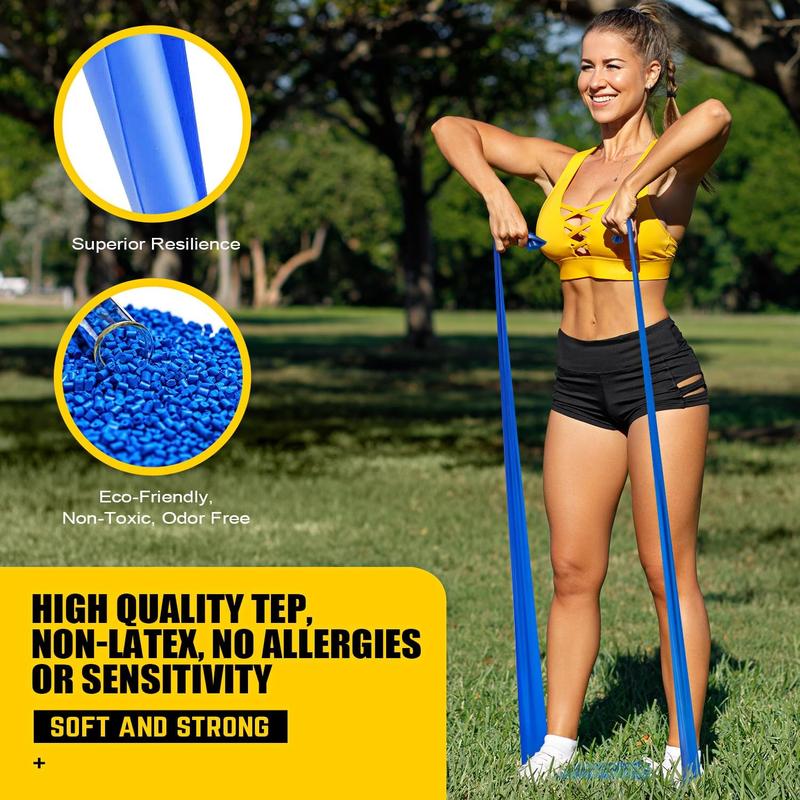 Resistance Bands, Exercise Bands, Physical Therapy Bands for Strength Training, Yoga, Pilates, Stretching, Stretch Elastic Band with Different Strengths, Workout Bands for Home Gym