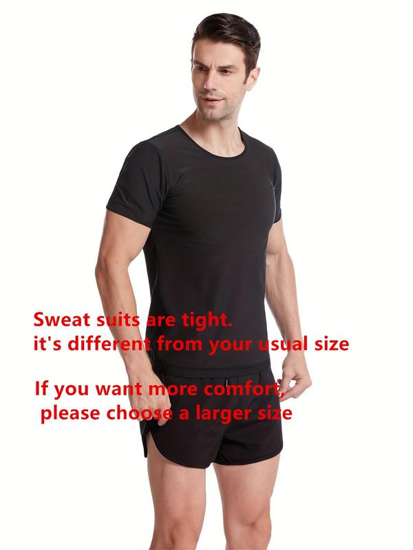 Men's Sauna T-shirts Workout Sweat Top, Summer Outfits 2024, Compression Sweat Enhancing Tee, Round Neck Sports Clothes, Workout Clothes, Gym Gear, Fall Outfits, Fallfreshness Clothes