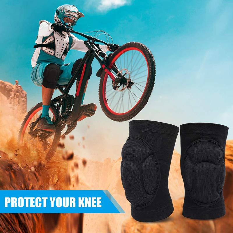 Thick Sponge Anti-collision Knee Pads, 1 Pair Non-slip Knee Protectors, Knee Brace for Football, Yoga, Dance, Volleyball, Roller Skating, Cycling