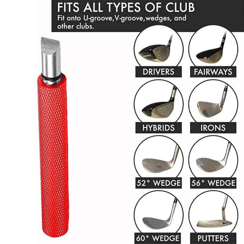 Golf Groove Sharpener, Stainless Steel Golf Club Cleaner, Golf Accessories for U-shaped & V-shaped Grooves