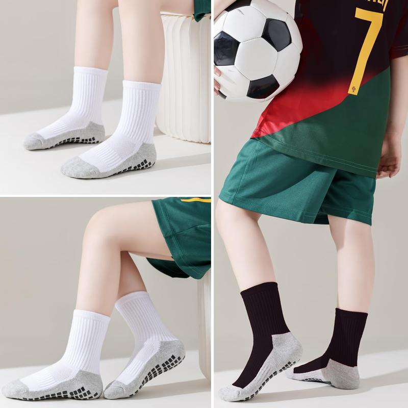 Grip Soccer Socks  Boys Non Slip Socks Cushioned Athletic Socks For Girls Youth Football 4T-14