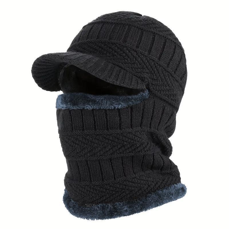 Winter Knitted Cycling Face Mask, Warm Balaclava Hat for Men & Women, Outdoor Sports Hat for Skiing, Cycling, Hiking