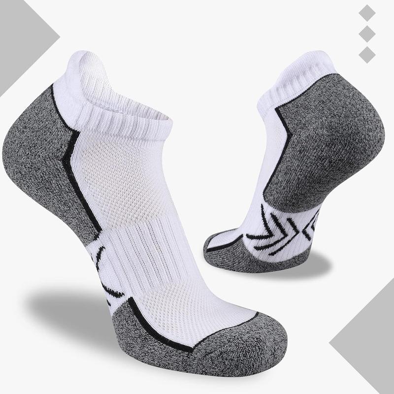 Mens Ankle Socks Athletic Running Low Cut Sock Cushioned Tab Socks For Men 6 Pairs