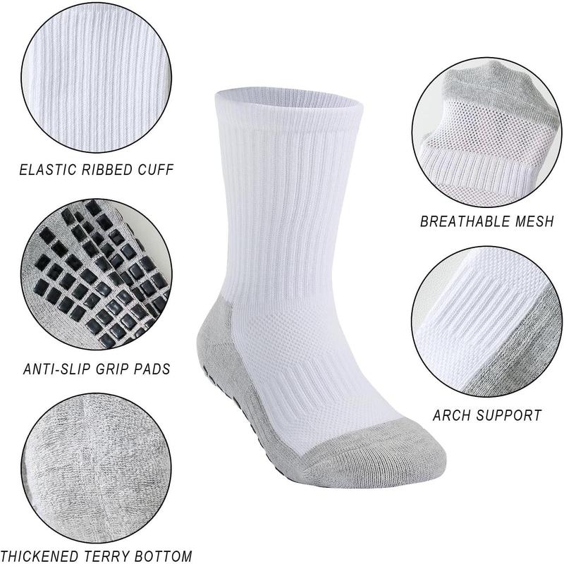 Grip Soccer Socks  Boys Non Slip Socks Cushioned Athletic Socks For Girls Youth Football 4T-14