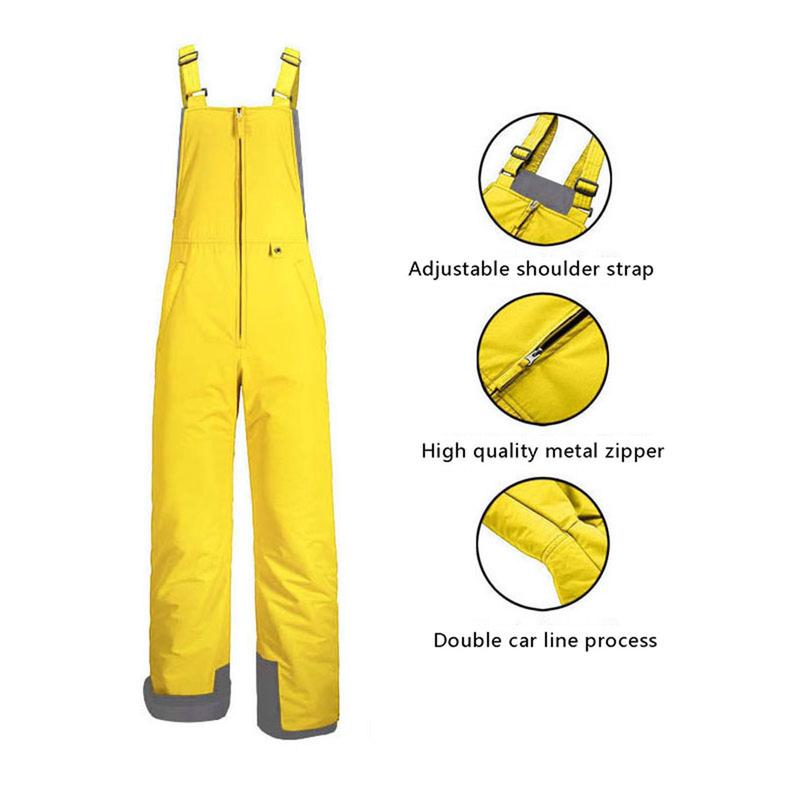 Women Winter Snow Bibs Waterproof Insulated Snowboard Overalls, Ripstop Ski Pants Sleeveless Jumpsuit