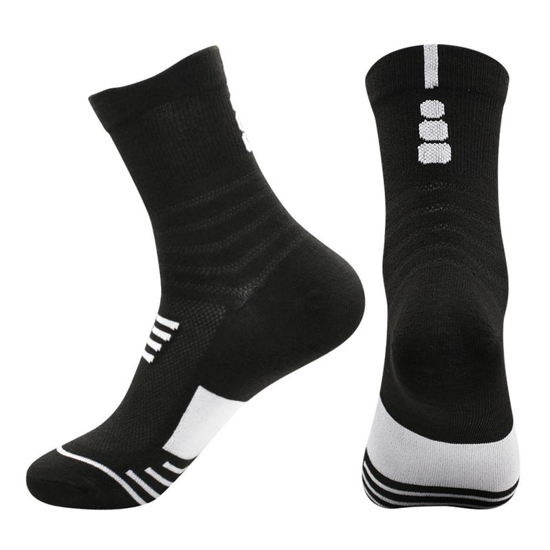 1 Pair 3-Pair Cushioned Athletic Crew Socks: Comfort-Fit, Moisture-Wicking & Durable for Outdoor Sports Enthusiasts