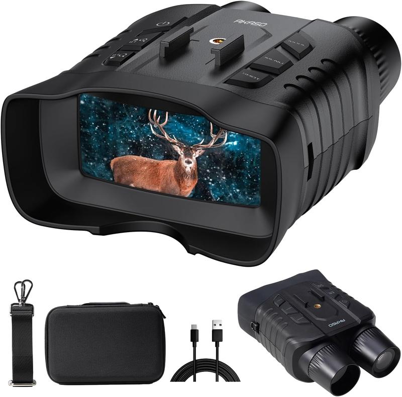 AKASO Seemor Night Vision Goggles,3280FT AI Full-Color 4K Night Vision Binoculars for Adults,16X Digital Zoom NVG Supports WiFi and App,2 Replaceable Batteries for Camping Hunting & Security,Thanksgiving gifts&Christmas gifts