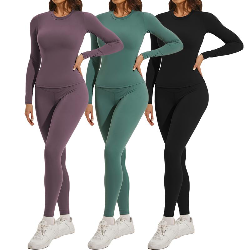 Two-piece Women's Yoga Jumpsuit, Exercise Ribbed Long Sleeved Sportwear, Hip Lifting Yoga Suit