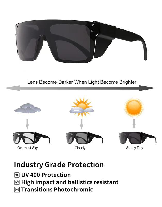 BingKing  Z87 Transitions Photochromic safety Sunglasses for Men Women Safety Cycling Glasses UV400 Protection Outdoor Sport Sunglasses