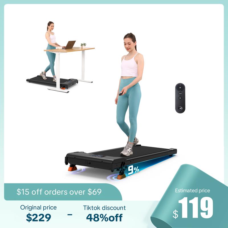 Lichico Incline 2-in-1 Under Desk Treadmill, Electric Walking Treadmill with Incline for Full-Body Workout,2.5-3.0HP Brushless Motor, Spacious Running Area, Ideal for Home and Office Use