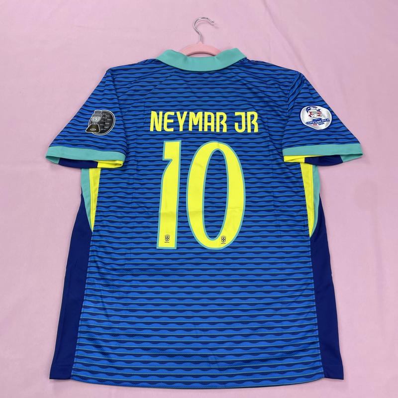 2024 Copa America Brazil Away Jersey 10# Neymar JR Short Sleeve Soccer Jersey