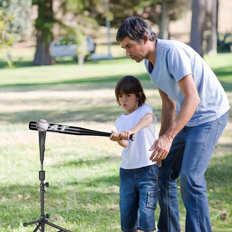 Baseball Tee with Carrying Bag, Portable Baseball Tee for Hitting, Travel Portable Softball Tee Tripod Stand, Rubber Tee for Batting Training Practice