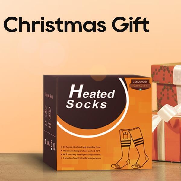 Hotdot Rechargeable Heated Socks with 5000mAh*2Batteries for Men and Women, Washable, APPControl Electric Winter Socks for Hiking