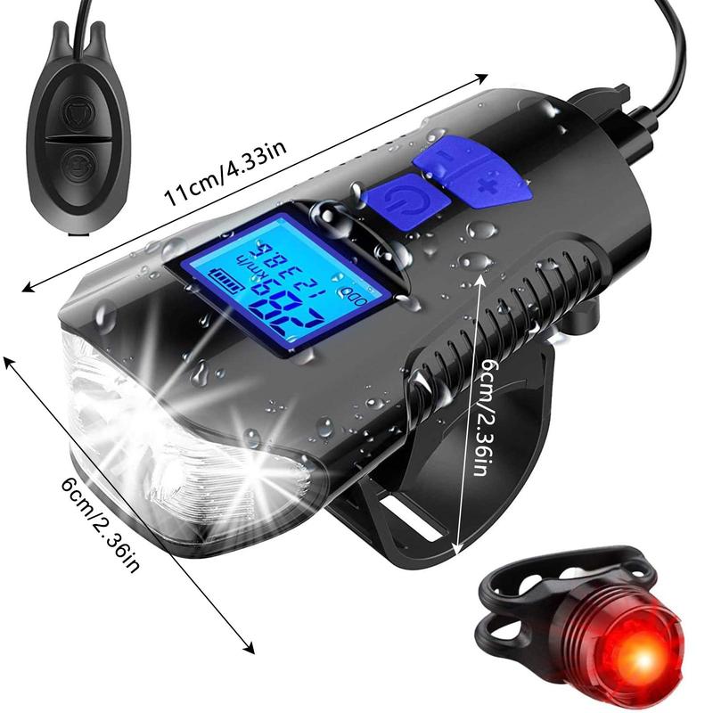 Bike Light Set, Bicycle Headlight, Bike Front Light, High Brightness Illumination, Provide Safety Warning, Suitable for Night and Complex Road Riding, Bring Convenience and Safety for Cyclists