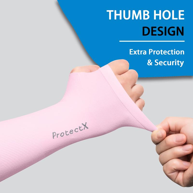 ProtectX Sun Protection UV Cooling Arm Sleeves for Men Women - Breathable, Moisture-Wicking, Compression sport arm