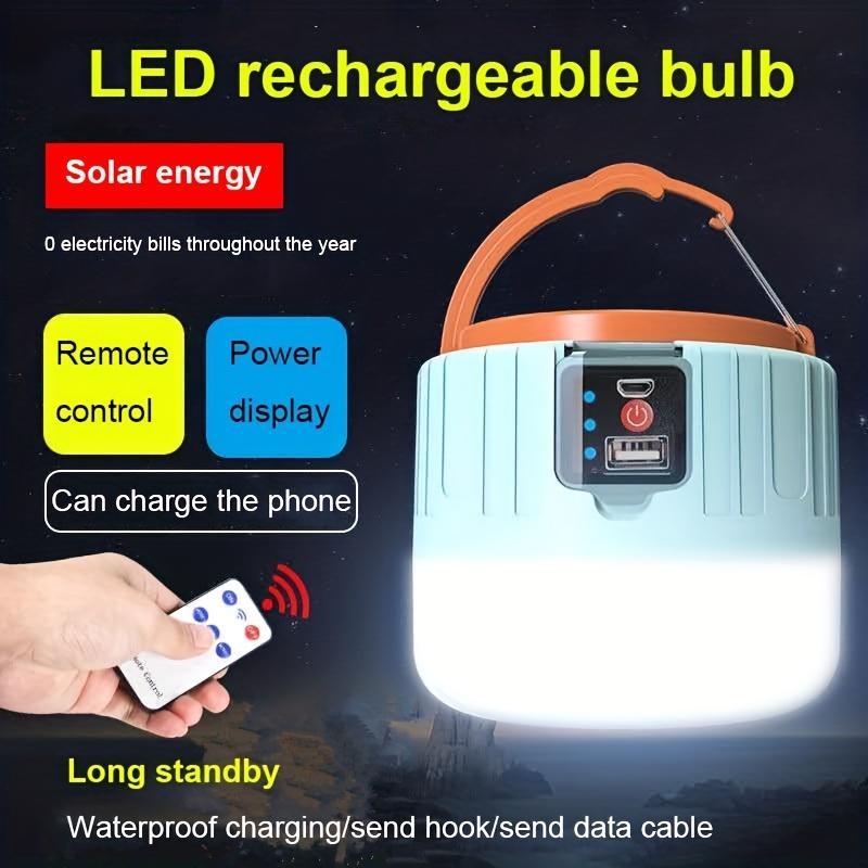 Portable Multifunctional Solar Camping Lamp, Solar Emergency Lamps Rechargeable Night Light for Hiking Travel Outdoor