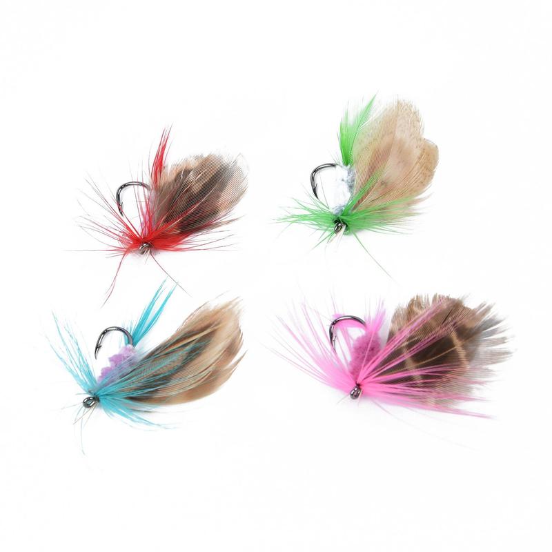 Random Color Artificial Fly Fishing Lure, 12pcs set Bionic Butterfly Hard Bait Plastic Fishing Lure, Fishing Accessories for Outdoor Fishing