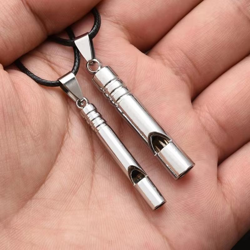 Titanium Emergency Whistle Loud Portable Keychain Necklace Whistle EDC Keyring for Emergency Survival Outdoor Hiking Camping Does not apply