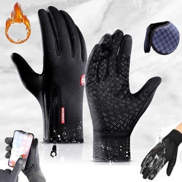 Winter Cycling Gloves for Men Women Cold Weather Thermal Windproof Gel Bike Gloves Touch Screen Touch Screen Touch Screen Touch Screen