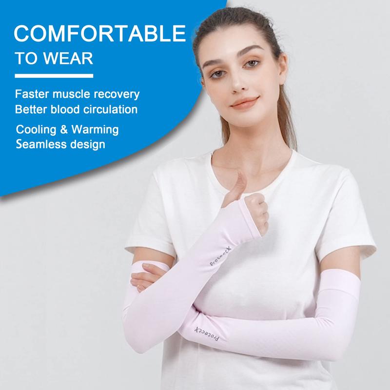 ProtectX Sun Protection UV Cooling Arm Sleeves for Men Women - Breathable, Moisture-Wicking, Compression sport arm