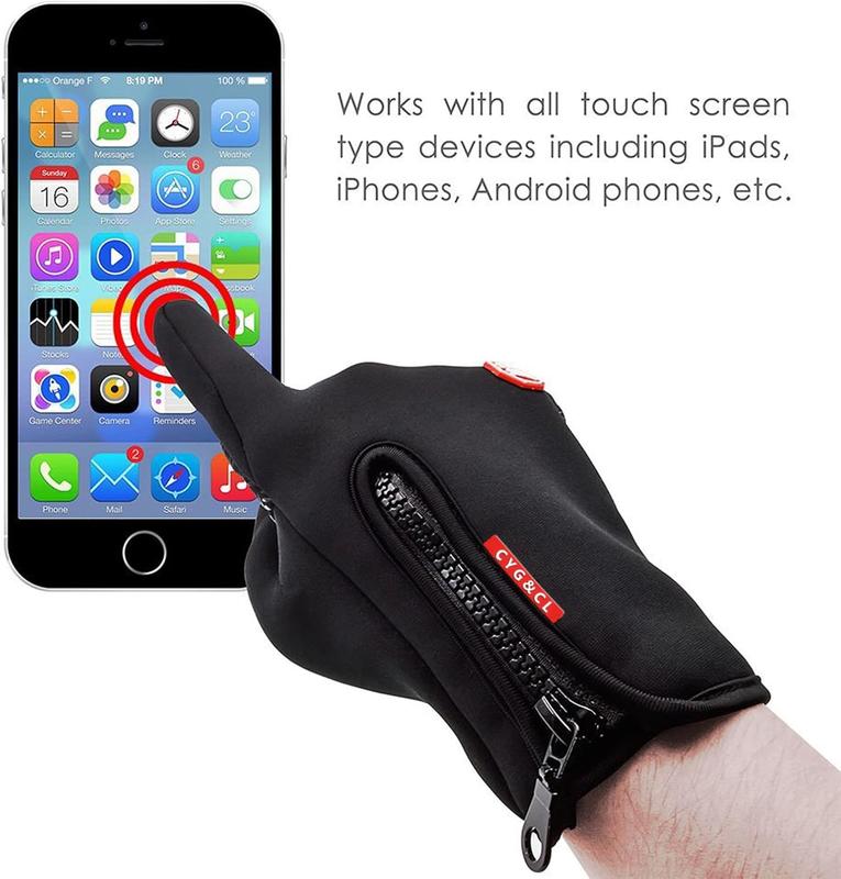 Winter Cycling Gloves for Men Women Cold Weather Thermal Windproof Gel Bike Gloves Touch Screen Touch Screen Touch Screen Touch Screen