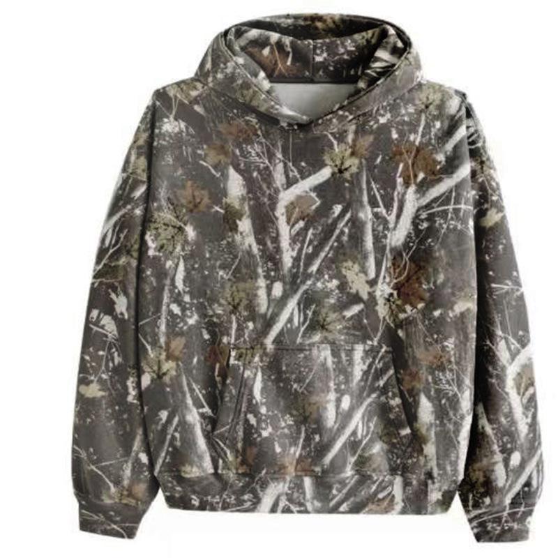 Camouflage printed fleece trousersfor men and women with pocketsoversized baggy sweatpants Casual Cotton Clothing Hoodie Long