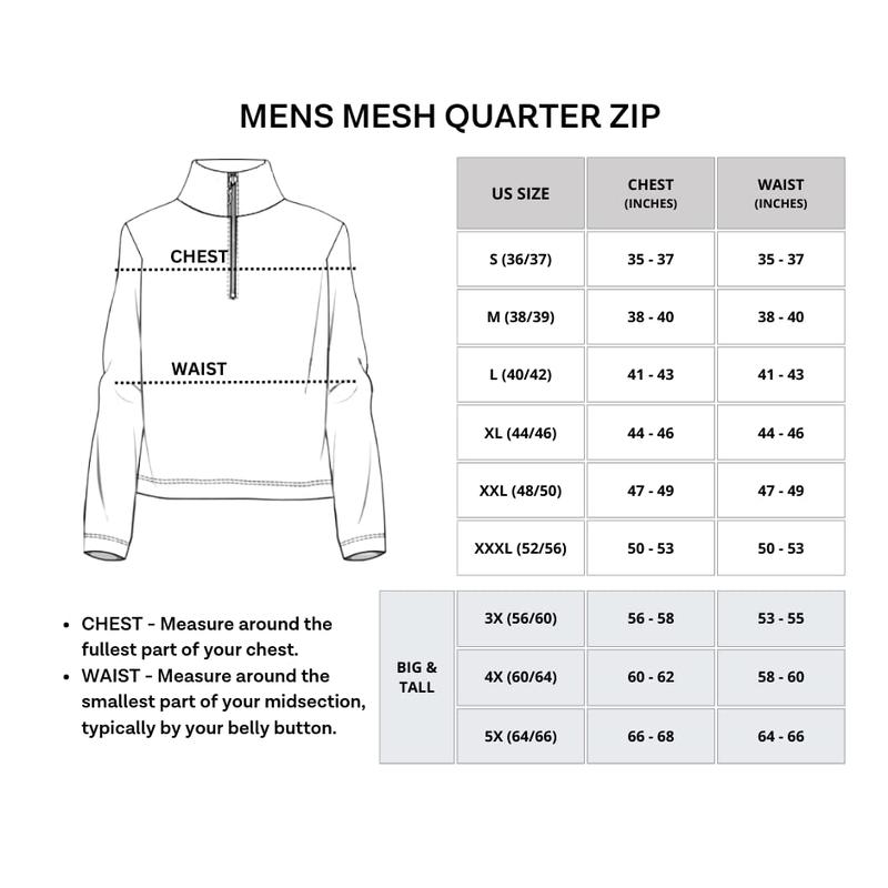 Real Essentials 3 Pack: Men's Mesh Long Sleeve Athletic Quarter Zip Pullover - Outdoor UPF 50+ (Available in Big & Tall)