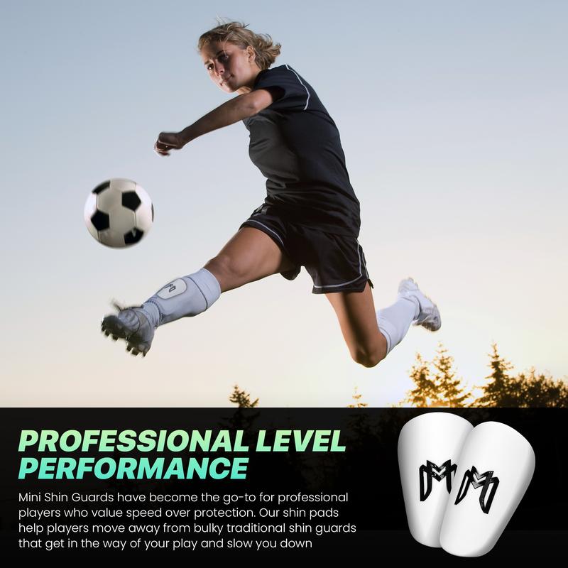 MediCaptain MiniGuards - Mini Shin Gaurds Pads for HIGH LEVEL PLAYERS - MEN, WOMEN, TEENS - Tiny Shin Guards Optimized for Speed and Lightweight Feel