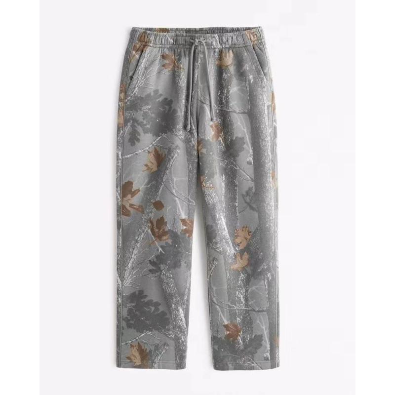 Camouflage printed fleece trousersfor men and women with pocketsoversized baggy sweatpants Casual Cotton Clothing Hoodie Long