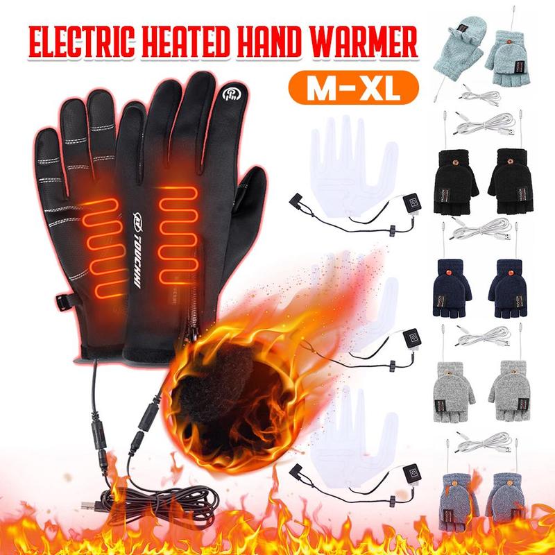 USB Touch Screen Gloves Heated Motorcycle Gloves Winter Ski Gloves for Women Men